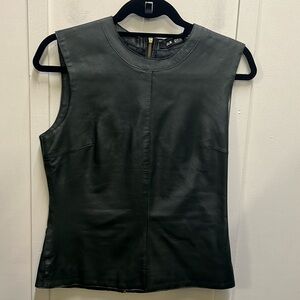 BLK DNM size S leather sleeveless top